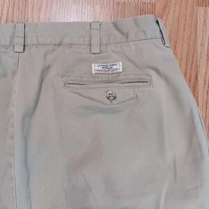 VTG Polo Ralph Lauren Andrew Khaki Pants Pleated Relaxed Straight Leg 38x30
